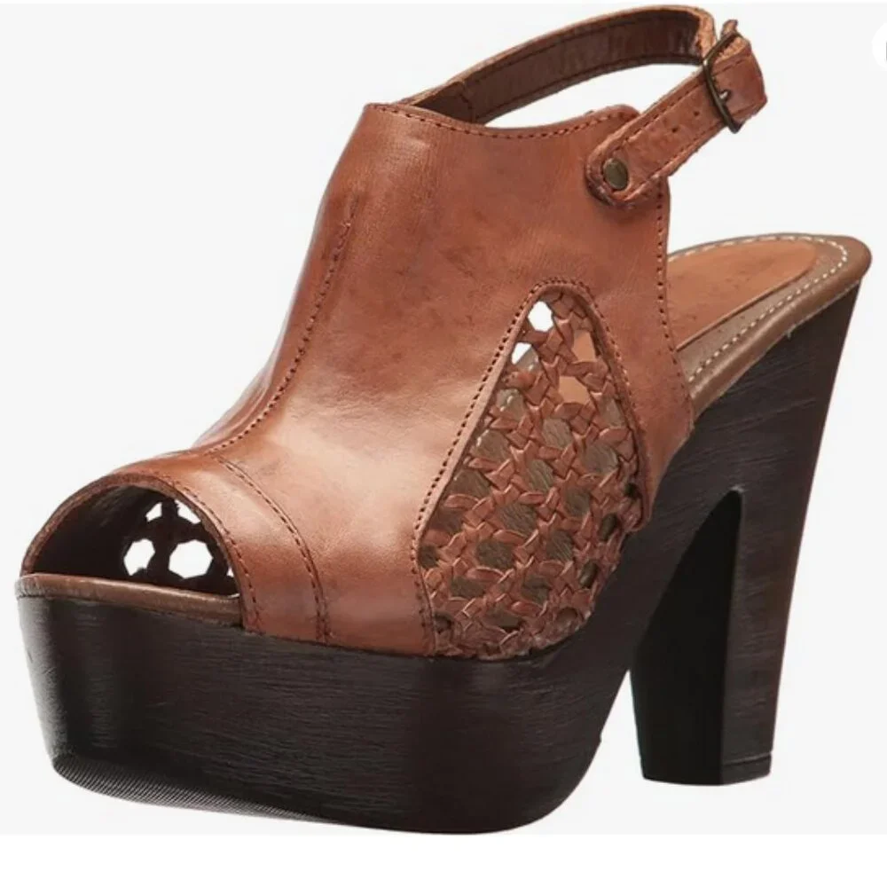 MUSSE & CLOUD Leather Heeled Sandals